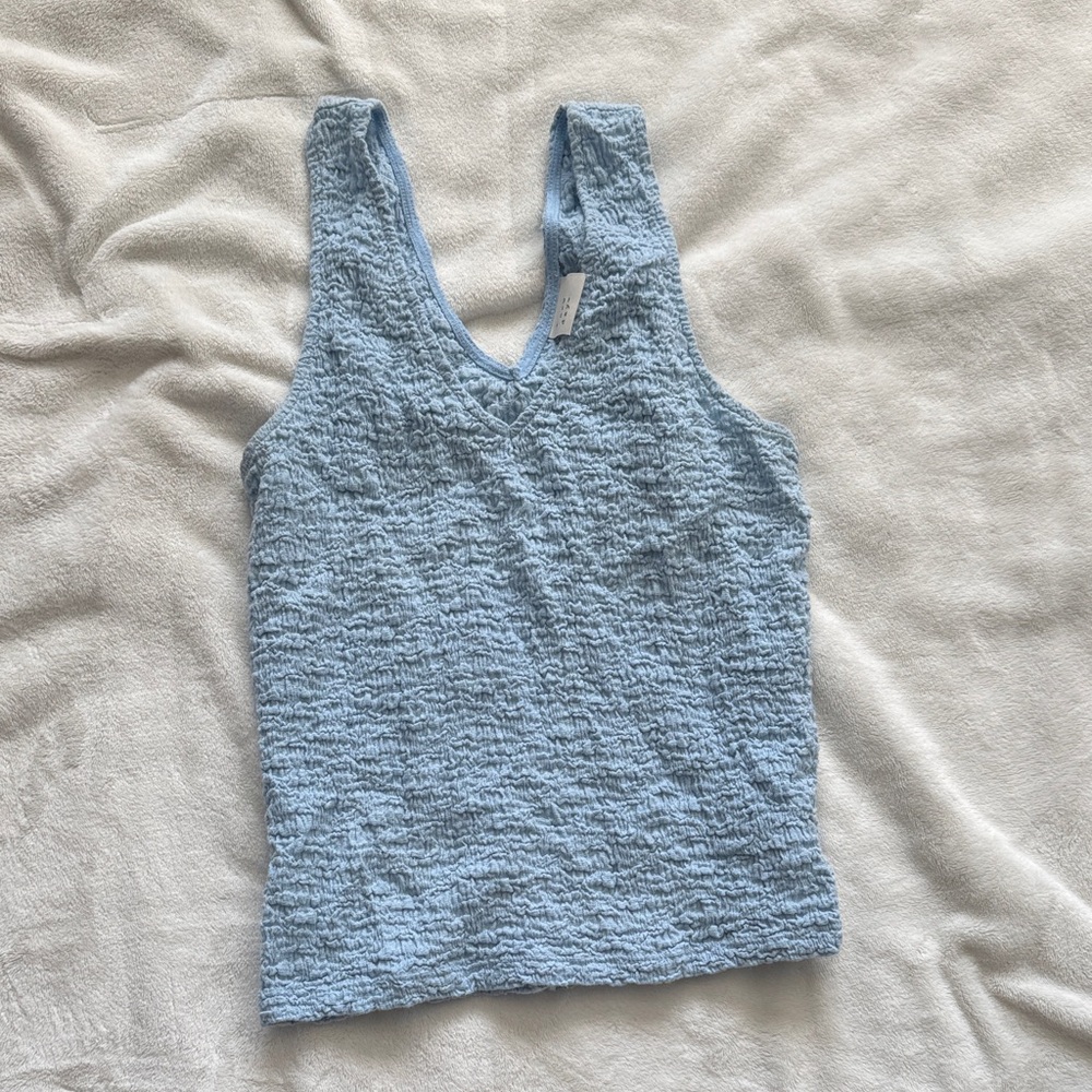 Light Blue Scrunch Tank
